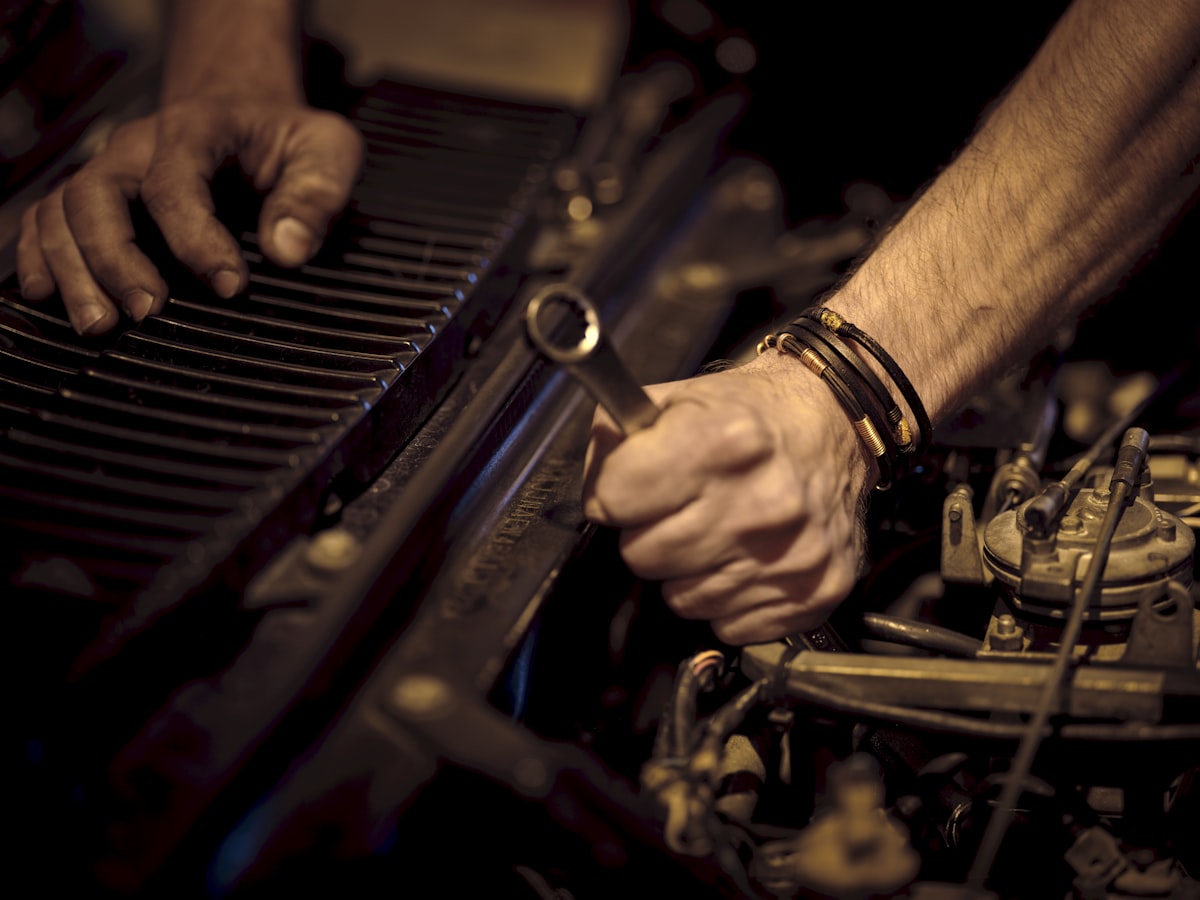 Mechanic working